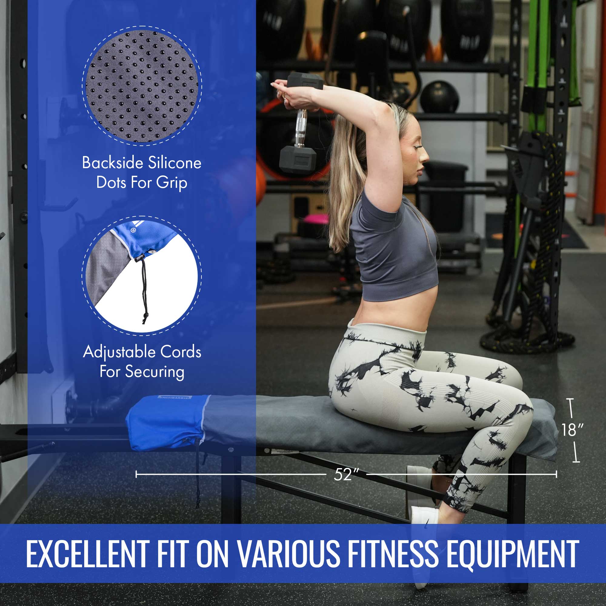 Exercise Bench Covers Fitness Equipment and Weight Bench Protective Cover, BENCHBARRIER.
